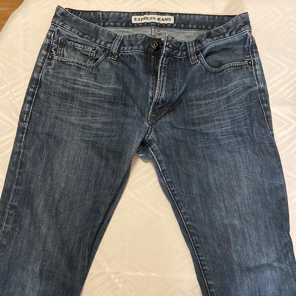 Express Men’s Rocco Slim Fit Boot Cut Jeans